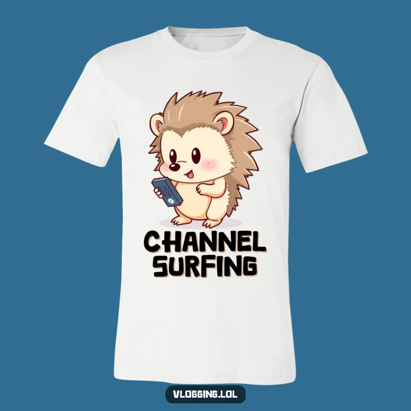 Funny Hedgehog T-Shirt: Remote Control Master - Awesome Funny Gift for Gadget Lovers