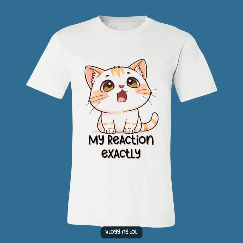 Funny Cat Gasp T-Shirt - Hilarious Gift for Drama Lovers