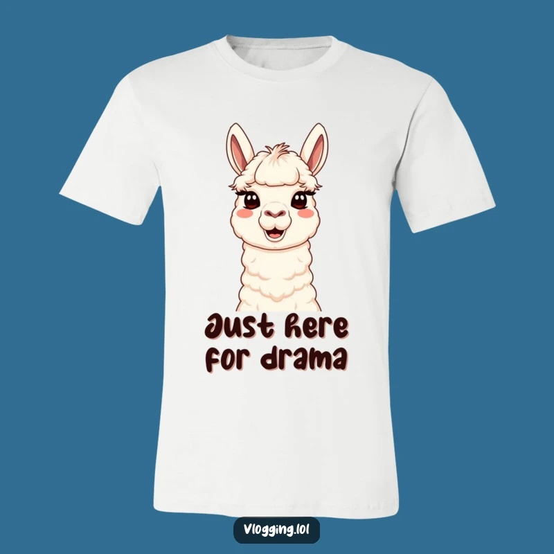 Funny Content Llama T-Shirt: Wear Your Silly Face with Creative Pride!