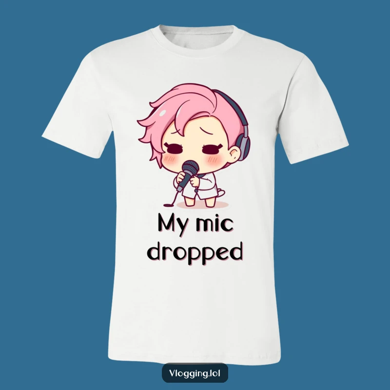 Funny Mic Drop T-Shirt - Surprised Character Shocking Moment, Great Gift
