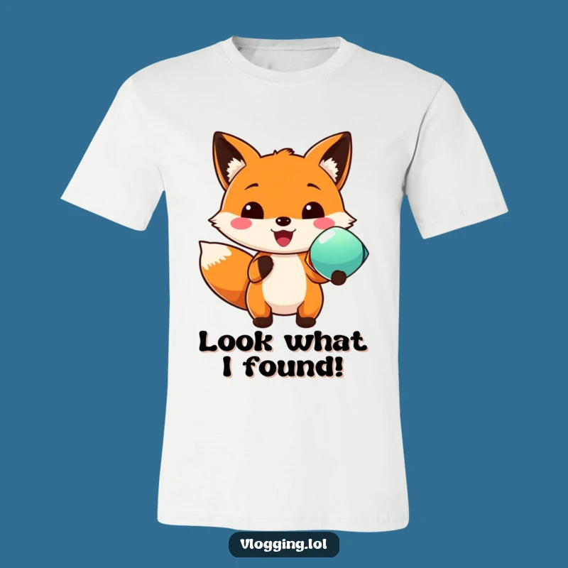 Funny Fox Surprise T-Shirt - Exciting Colorful Object, Comical Animal Tee