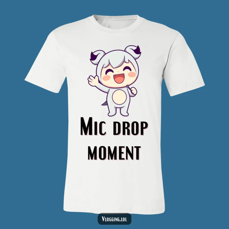 Funny Showstopper T-Shirt: Happy Character Mic Waving, Ultimate Funny Gift for Artists