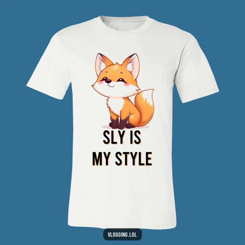Funny Fox Nose Wiggle T-Shirt - Playful Fox Camera Pose, Hilarious Cute Gift