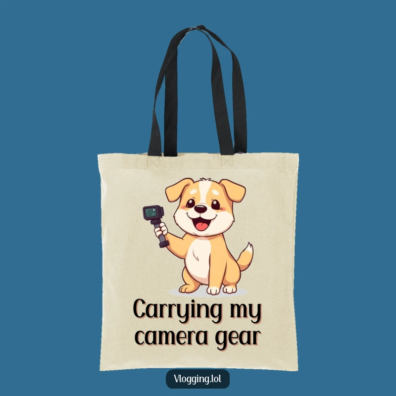 Funny Playful Dog Tote Bag - Creator Accessory Gift
