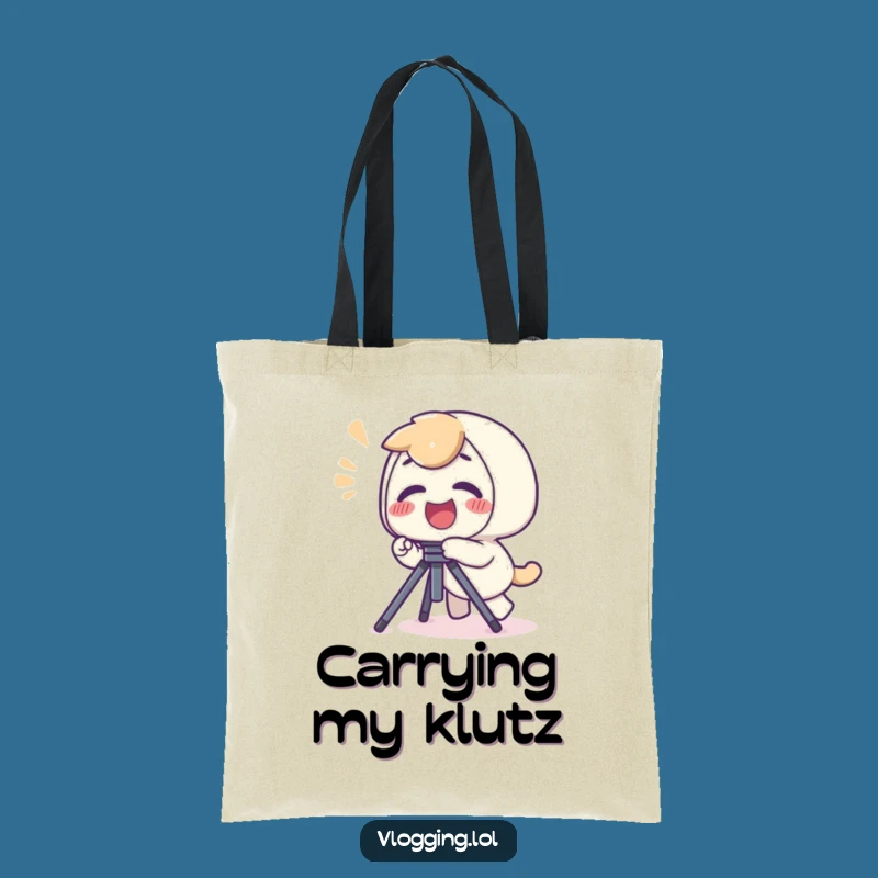 Funny Photographer Tote Bag - Carry Your Gear with Tripping Character Design