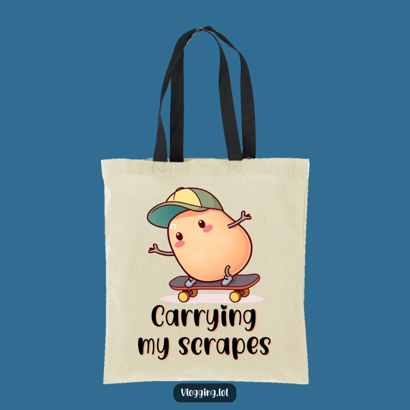 Funny Jelly Bean Skater Tote Bag: Carry Your Laughs with This Sweet Mishap