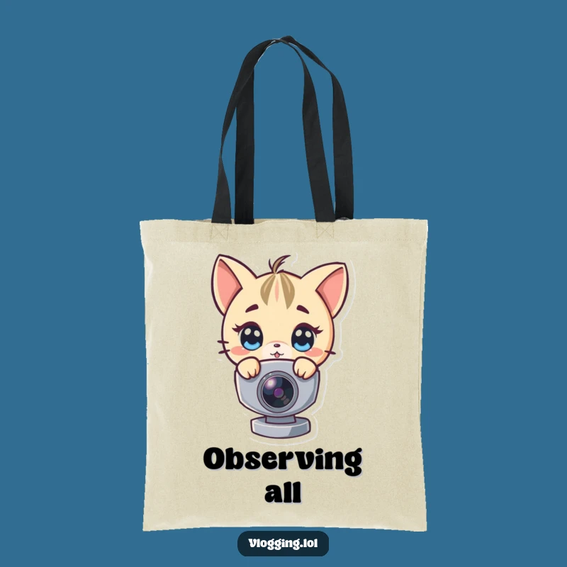 Funny Curious Webcam Peeker Tote Bag: Carry Your Secrets Funny Gift