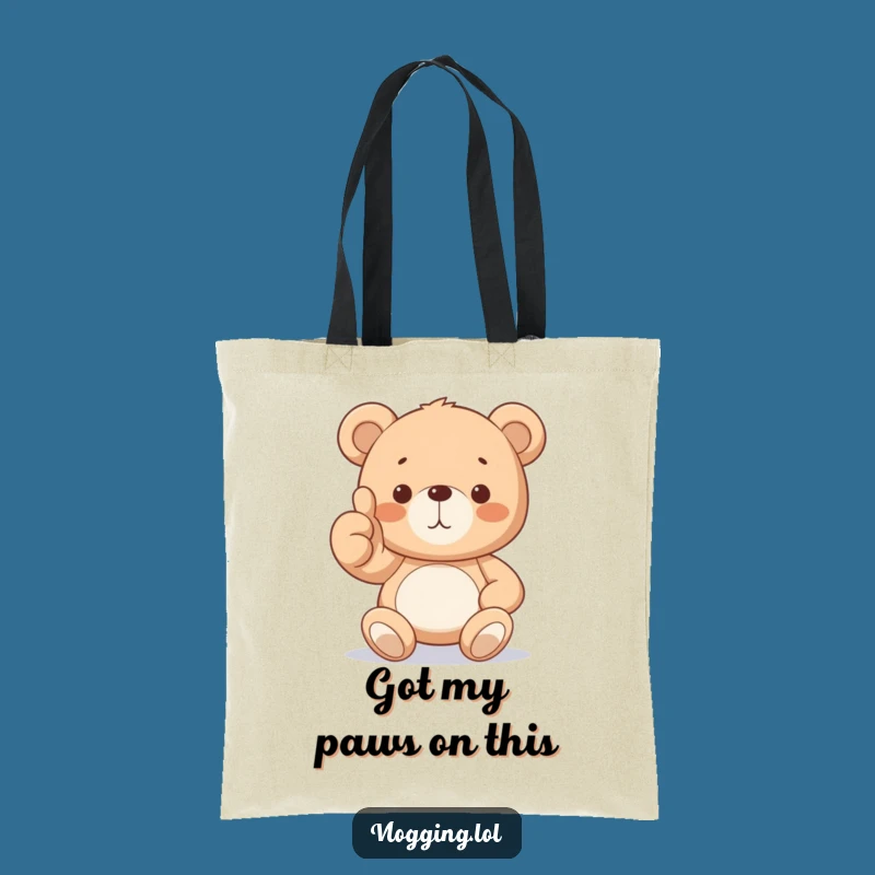 Funny Teddy Bear Thumbs Up Tote Bag: Carry Your Essentials with Pride and Humor